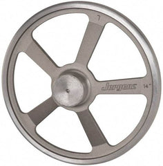 Jergens - 14", 5 Spoke Offset Handwheel - 2-3/4" Hub, Aluminum Alloy, Plain Finish - USA Tool & Supply