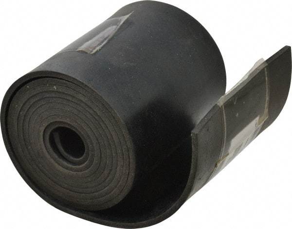 Made in USA - 1/8" Thick x 4" Wide x 60" Long, Buna-N Rubber Strip - Stock Length, 50 Shore A Durometer, 800 to 1,000 psi Tensile Strength, -20 to 170°F, Black - USA Tool & Supply