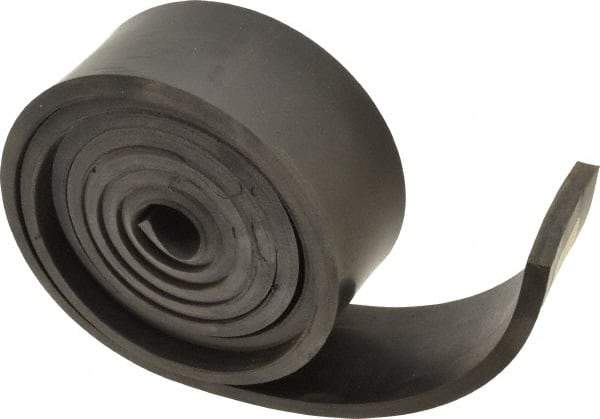 Made in USA - 1/4" Thick x 2" Wide x 60" Long, Buna-N Rubber Strip - Stock Length, 50 Shore A Durometer, 800 to 1,000 psi Tensile Strength, -20 to 170°F, Black - USA Tool & Supply