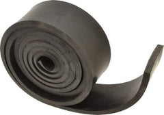 Made in USA - 1/4" Thick x 2" Wide x 60" Long, Buna-N Rubber Strip - Stock Length, 50 Shore A Durometer, 800 to 1,000 psi Tensile Strength, -20 to 170°F, Black - USA Tool & Supply