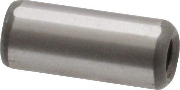 Jergens - 5/16" Diam x 3/4" Pin Length C-1215 Alloy Steel Pull Out Dowel Pin - C 47-58 & C 60-64 (Surface) Hardness, 1 Beveled & 1 Threaded End - USA Tool & Supply