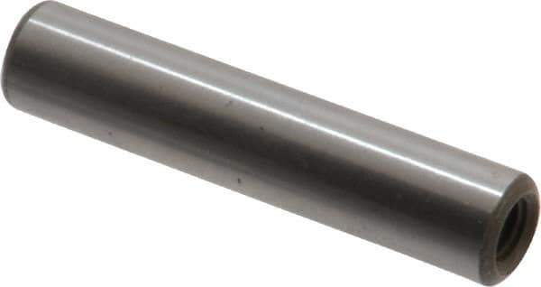 Jergens - 5/16" Diam x 1-1/2" Pin Length C-1215 Alloy Steel Pull Out Dowel Pin - C 47-58 & C 60-64 (Surface) Hardness, 1 Beveled & 1 Threaded End - USA Tool & Supply