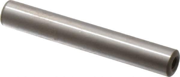 Jergens - 3/8" Diam x 2-1/2" Pin Length C-1215 Alloy Steel Pull Out Dowel Pin - C 47-58 & C 60-64 (Surface) Hardness, 1 Beveled & 1 Threaded End - USA Tool & Supply