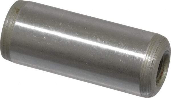 Jergens - 1/2" Diam x 1-1/4" Pin Length C-1215 Alloy Steel Pull Out Dowel Pin - C 47-58 & C 60-64 (Surface) Hardness, 1 Beveled & 1 Threaded End - USA Tool & Supply