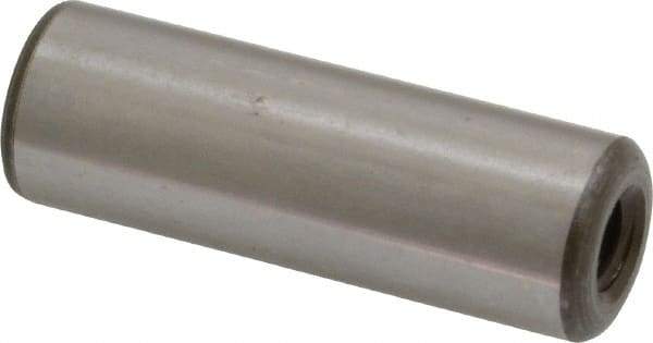 Jergens - 1/2" Diam x 1-1/2" Pin Length C-1215 Alloy Steel Pull Out Dowel Pin - C 47-58 & C 60-64 (Surface) Hardness, 1 Beveled & 1 Threaded End - USA Tool & Supply