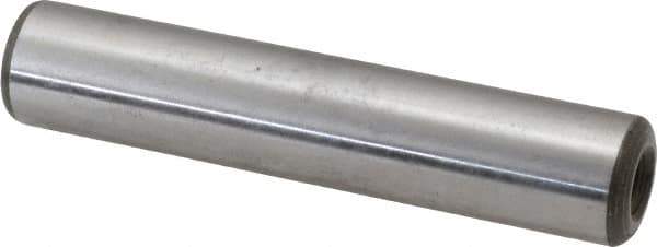 Jergens - 1/2" Diam x 2-1/2" Pin Length C-1215 Alloy Steel Pull Out Dowel Pin - C 47-58 & C 60-64 (Surface) Hardness, 1 Beveled & 1 Threaded End - USA Tool & Supply