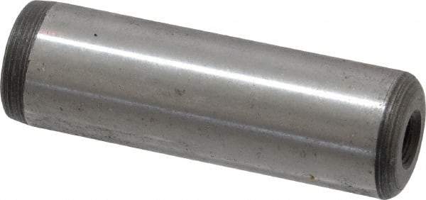 Jergens - 5/8" Diam x 2" Pin Length C-1215 Alloy Steel Pull Out Dowel Pin - C 47-58 & C 60-64 (Surface) Hardness, 1 Beveled & 1 Threaded End - USA Tool & Supply