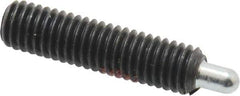 Jergens - 10-32, 3/4" Thread Length, 1/8" Plunger Projection, Steel Threaded Spring Plunger - 0.093" Max Plunger Diam, 3/4" Plunger Length, 1.3 Lb Init End Force, 2.7 Lb Final End Force, 3/32" Hex - USA Tool & Supply