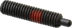 Jergens - 10-32, 3/4" Thread Length, 1/8" Plunger Projection, Steel Threaded Spring Plunger - 0.093" Max Plunger Diam, 3/4" Plunger Length, 2.9 Lb Init End Force, 11.1 Lb Final End Force, 3/32" Hex - USA Tool & Supply