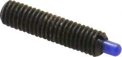 Jergens - 10-32, 3/4" Thread Length, 1/8" Plunger Projection, Steel Threaded Spring Plunger - 0.093" Max Plunger Diam, 3/4" Plunger Length, 2.9 Lb Init End Force, 11.1 Lb Final End Force, 3/32" Hex - USA Tool & Supply