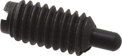 Jergens - 5/16-18, 5/8" Thread Length, 3/16" Plunger Projection, Steel Threaded Spring Plunger - 0.135" Max Plunger Diam, 5/8" Plunger Length, 0.5 Lb Init End Force, 10 Lb Final End Force - USA Tool & Supply