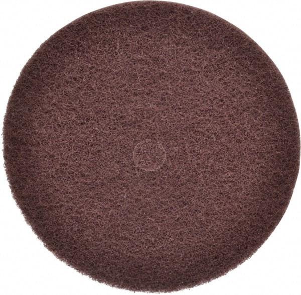 3M - 12" Medium Grade Aluminum Oxide Deburring Disc - 1-1/4" Center Hole, Arbor Connection, Maroon, 1,900 Max RPM - USA Tool & Supply