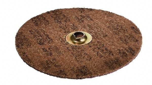 3M - 7" Medium Grade Deburring Disc - Quick Change Connection, Maroon/Blue, 7,000 Max RPM - USA Tool & Supply