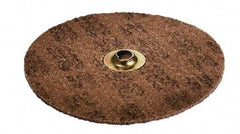 3M - 7" Coarse Grade Deburring Disc - Quick Change Connection, Brown/Blue, 7,000 Max RPM - USA Tool & Supply