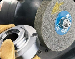 3M - 16" Diam, 1" Face Width, 10" Center Hole, Medium Grade, Aluminum Oxide Deburring Wheel - Convolute, Hard Density 8 Grade, 2,250 RPM - USA Tool & Supply