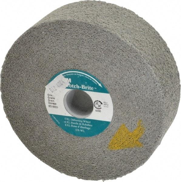 3M - 6" Diam, 2" Face Width, 1" Center Hole, Medium Grade, Silicon Carbide Deburring Wheel - Convolute, Hard Density 8 Grade, 6,000 RPM - USA Tool & Supply