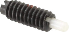 Jergens - 1/4-20, 5/8" Thread Length, 3/16" Plunger Projection, Steel Threaded Spring Plunger - 0.119" Max Plunger Diam, 5/8" Plunger Length, 0.3 Lb Init End Force, 3.5 Lb Final End Force - USA Tool & Supply