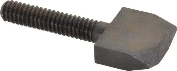 Jergens - 1/4-20 Thread, 1-1/4" Length Under Head, Steel Quarter Turn Screw - Grade C-1018, 3/4" Wide x 5/8" High x 1/4" Thick Head, Black Oxide, UNC Thread - USA Tool & Supply
