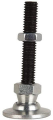 Jergens - 3/4-10 Bolt Thread, Studded Pivotal Stud Mount Leveling Pad & Mount - 10,000 Max Lb Capacity, 3" Base Diam - USA Tool & Supply