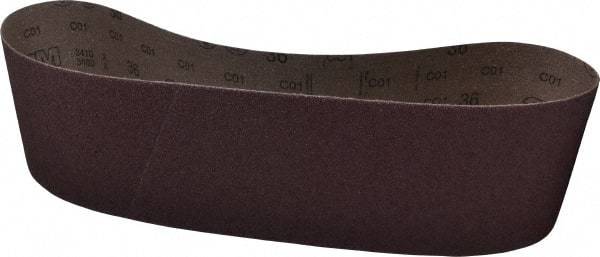 3M - 6" Wide x 48" OAL, 36 Grit, Aluminum Oxide Abrasive Belt - Aluminum Oxide, Very Coarse, Coated, X Weighted Cloth Backing, Series 341D - USA Tool & Supply