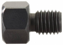 Gibraltar - 15/16" OAL, 3/8" Head Height, Low Carbon Steel, Threaded Rest Button - Black Oxide Coating, 1/2-20 Thread, 3/4" Hex - USA Tool & Supply