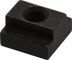 Jergens - 3/8-16 Blind Tapped T Slot Nut - 1/2" Slot Width, 7/8 x 9/32" Base Width x Height, 7/8 x 1/2" OAL x Height - USA Tool & Supply