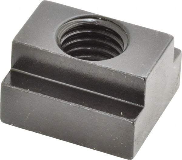 Jergens - 5/8-11 Blind Tapped T Slot Nut - 11/16" Slot Width, 1-1/8 x 7/16" Base Width x Height, 1-1/4 x 3/4" OAL x Height - USA Tool & Supply