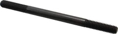 Jergens - 3/8-16 5-1/2" OAL Equal Double Threaded Stud - Alloy Steel, Black Oxide Finish, 1-1/4" Equal Thread Length - USA Tool & Supply