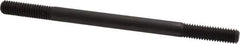 Jergens - 3/8-16 6" OAL Equal Double Threaded Stud - Alloy Steel, Black Oxide Finish, 1-1/4" Equal Thread Length - USA Tool & Supply