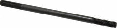 Jergens - 3/8-16 7" OAL Equal Double Threaded Stud - Alloy Steel, Black Oxide Finish, 1-1/4" Equal Thread Length - USA Tool & Supply