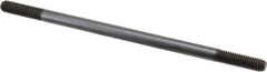 Jergens - 3/8-16 8" OAL Equal Double Threaded Stud - Alloy Steel, Black Oxide Finish, 1-1/4" Equal Thread Length - USA Tool & Supply