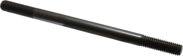 Jergens - 1/2-13 8" OAL Equal Double Threaded Stud - Alloy Steel, Black Oxide Finish, 1-1/2" Equal Thread Length - USA Tool & Supply