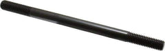 Jergens - 1/2-13 8" OAL Equal Double Threaded Stud - Alloy Steel, Black Oxide Finish, 1-1/2" Equal Thread Length - USA Tool & Supply