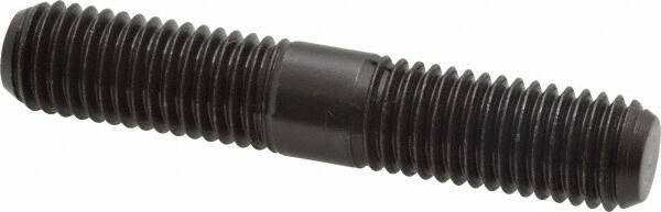 Jergens - 5/8-11 3-1/2" OAL Equal Double Threaded Stud - Alloy Steel, Black Oxide Finish, 1-5/16" Equal Thread Length - USA Tool & Supply
