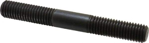 Jergens - 5/8-11 5" OAL Equal Double Threaded Stud - Alloy Steel, Black Oxide Finish, 1-3/4" Equal Thread Length - USA Tool & Supply