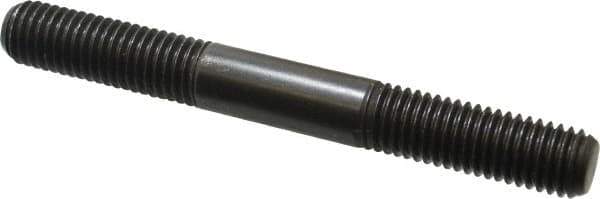 Jergens - 5/8-11 5-1/2" OAL Equal Double Threaded Stud - Alloy Steel, Black Oxide Finish, 1-3/4" Equal Thread Length - USA Tool & Supply