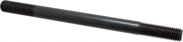 Jergens - 5/8-11 9" OAL Equal Double Threaded Stud - Alloy Steel, Black Oxide Finish, 1-3/4" Equal Thread Length - USA Tool & Supply