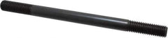 Jergens - 5/8-11 9" OAL Equal Double Threaded Stud - Alloy Steel, Black Oxide Finish, 1-3/4" Equal Thread Length - USA Tool & Supply