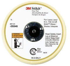 3M - 6" Diam Adhesive/PSA Disc Backing Pad - Soft Density, 10,000 RPM - USA Tool & Supply