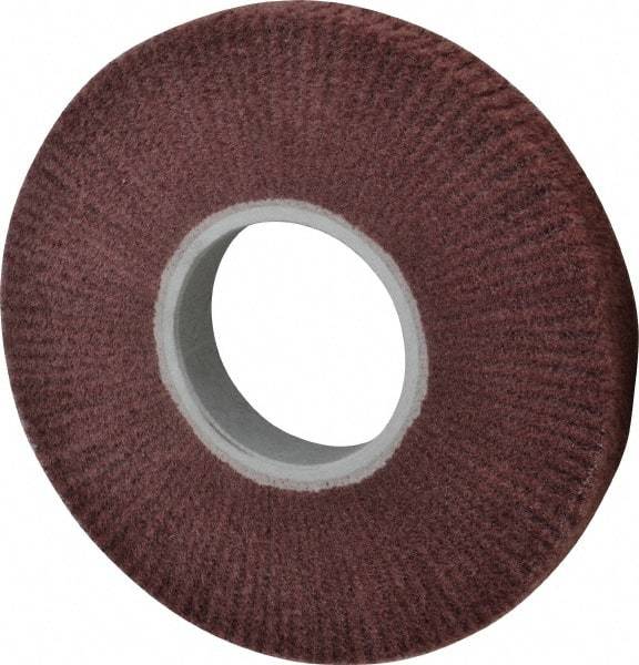 3M - 8" Diam Aluminum Oxide Finishing Flap Wheel - 3" Hole, 1" Wide, Density 5, Nonwoven, Fine Grade, 3,200 Max RPM - USA Tool & Supply
