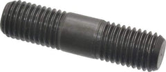 Jergens - 3/4-10 3" OAL Equal Double Threaded Stud - Alloy Steel, Black Oxide Finish, 15/16" Equal Thread Length - USA Tool & Supply