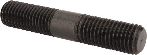 Jergens - 3/4-10 4" OAL Equal Double Threaded Stud - Alloy Steel, Black Oxide Finish, 1-7/16" Equal Thread Length - USA Tool & Supply