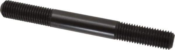Jergens - 3/4-10 7" OAL Equal Double Threaded Stud - Alloy Steel, Black Oxide Finish, 2" Equal Thread Length - USA Tool & Supply