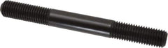 Jergens - 3/4-10 7" OAL Equal Double Threaded Stud - Alloy Steel, Black Oxide Finish, 2" Equal Thread Length - USA Tool & Supply