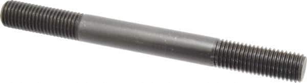 Jergens - 3/4-10 8" OAL Equal Double Threaded Stud - Alloy Steel, Black Oxide Finish, 2" Equal Thread Length - USA Tool & Supply