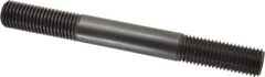 Jergens - 7/8-9 8" OAL Equal Double Threaded Stud - Alloy Steel, Black Oxide Finish, 2-1/4" Equal Thread Length - USA Tool & Supply