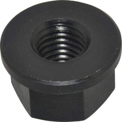 Jergens - 5/8-11, 1-3/8" Flange Diam, 13/16" High, 1-1/16" Across Flats, Flange Nut - Grade Low Carbon Steel Steel, Black Oxide Finish, 3/16" Flange Height, TCMA - USA Tool & Supply