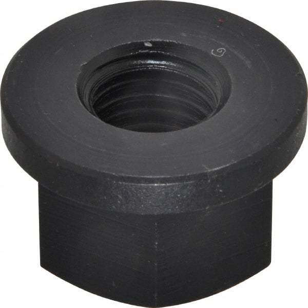 Jergens - 3/4-10, 1-5/8" Flange Diam, 1" High, 1-1/4" Across Flats, Flange Nut - Grade Low Carbon Steel Steel, Black Oxide Finish, 1/4" Flange Height, TCMA - USA Tool & Supply