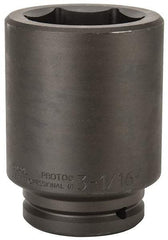 Proto - 1-1/2" Drive 3-1/16" Deep Impact Socket - 6 Points, 6-3/8" OAL - USA Tool & Supply