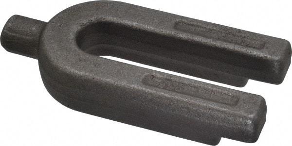 Jergens - 1-3/4" Wide x 3/4" High, Forged Steel, U Shaped Strap Clamp - 5/8" Stud, 2-1/2" Travel, 4" OAL, 11/16" Slot Width - USA Tool & Supply